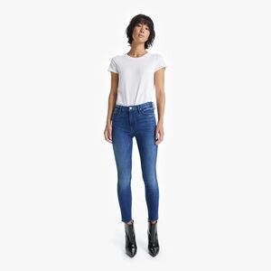 MOTHER Looker Ankle Fray Denim Blue Size 27